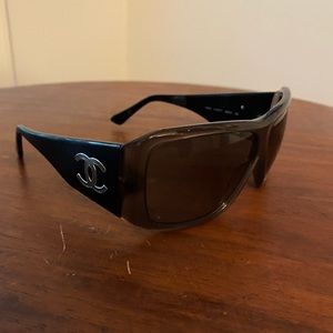 Brown Chanel Rectangle Sunglasses